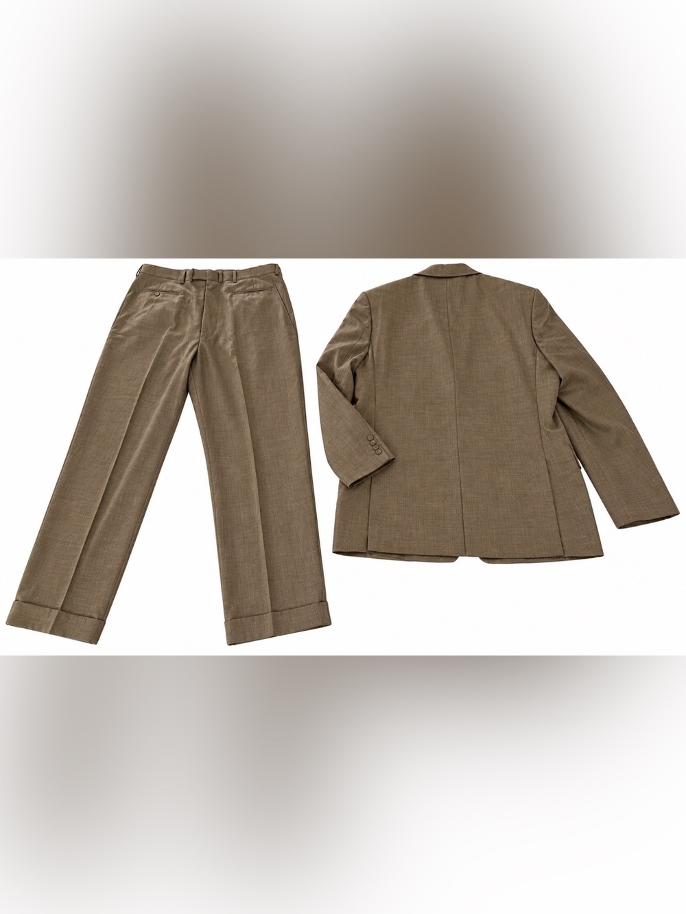 Vitali Men's Two-Piece Brown Suit Blazer & Trousers 48Xl